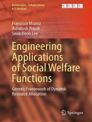 cover image of Engineering Applications of Social Welfare Functions